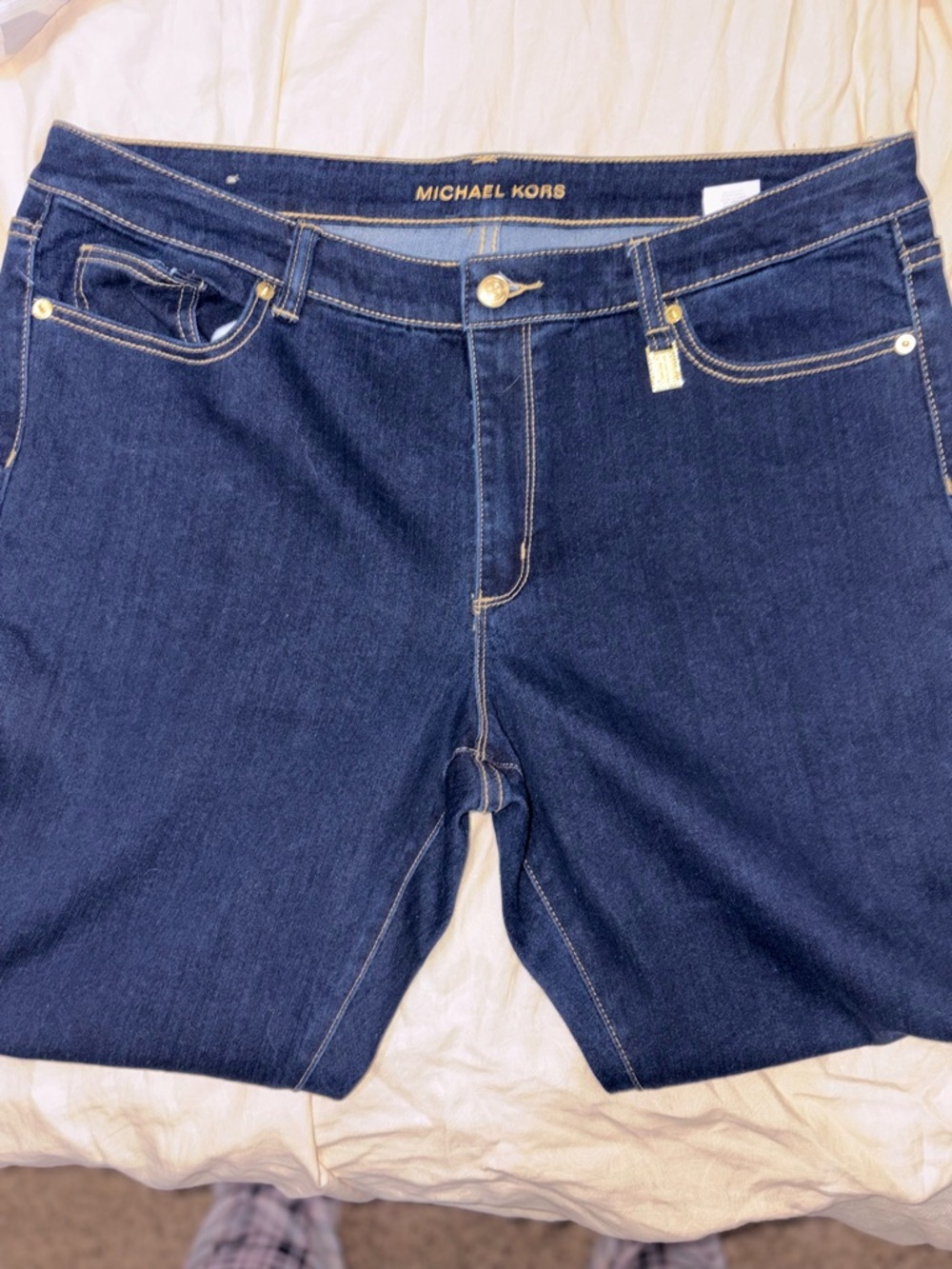 Michael Kors Indigo Straight-Leg Denim Jeans